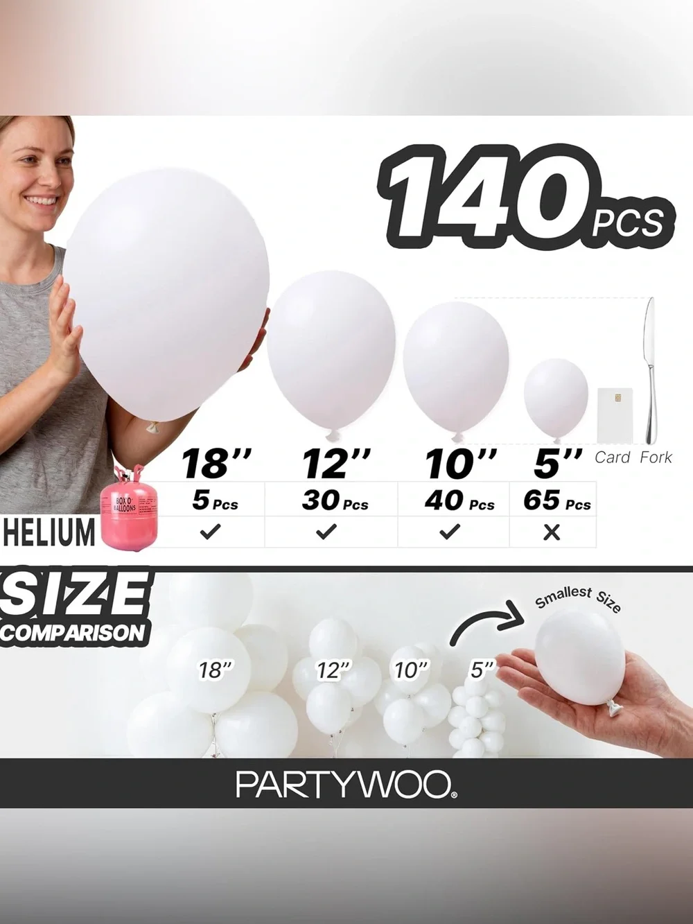 Matte White Balloon Garland Arch for Home Party Supplies